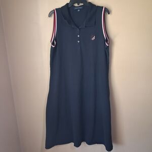 Tommy Hilfiger Women’s Navy Sleeveless Polo Midi Dress; Size XL